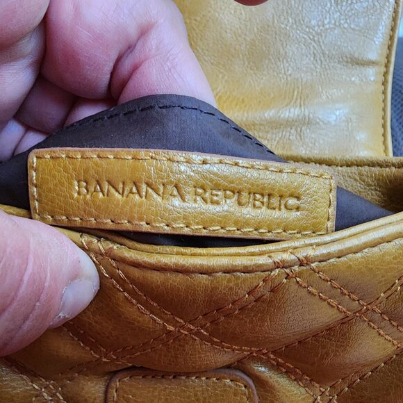 Banana Republic Gold Quilted Mini Shoulder Bag - Picture 14 of 14